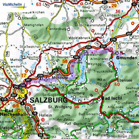 Taxi from Salzburg to Gmunden