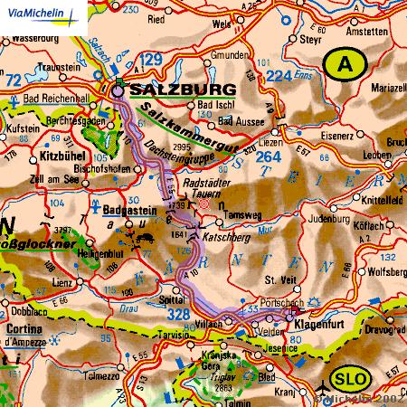 Taxi von Salzburg nach Klagenfurt