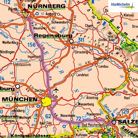 Taxi von Salzburg nach Nrnberg