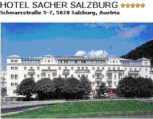 HOTEL SACHER***** - The Hotel Sacher Salzburg - formerly Hotel sterreichischer Hof, built by Carl Freiherr von Schwarz - is situated in the heart of Salzburg. The Grtler Family has been managing this traditional hotel since 1988 - it is thus perfectly complementary to the Hotel Sacher Wien. The location is unique - directly on the bank of the Salzach river and facing Salzbourg's old town. All our rooms are indiviually furnished and you can enjoy our international cuisine as well as our local specialities. Double room with bath/shower/WC breakfast buffet 