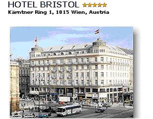 Hotel Bristol***** - In the heart of the city, across from the Vienna State Opera and near famous city sights, the Hotel Bristol is uniquely placed for business travellers and holiday visitors. Unique antiques and original works of art decorate each of the guest rooms and suites. Attentive Bristol-Service is the perfect complement to the hotels physical comforts. Since 1892, the Bristol has represented the cosmopolitan hub of Viennese social, cultural and business life, combining its rich past with its contemporary comforts. Double room with bath/shower/WC breakfast buffet 